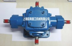 T系列螺旋錐齒輪轉(zhuǎn)向箱T4-1:1-1-1-LR十字型換向器實(shí)物照片