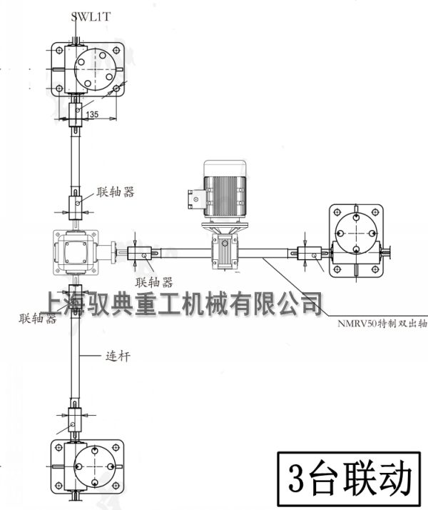 3臺聯(lián)動絲桿升降機
