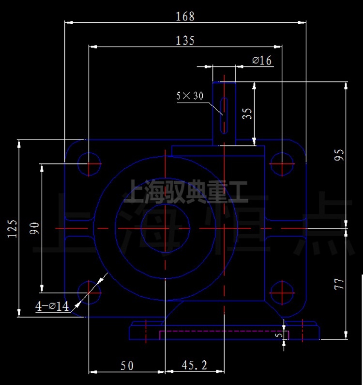 絲桿升降機(jī)SWLD2.5安裝尺寸