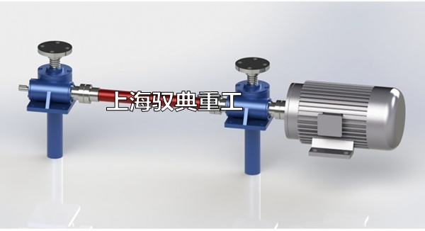 SWL絲桿升降機兩臺聯(lián)動同步升降機構(gòu)平臺圖片